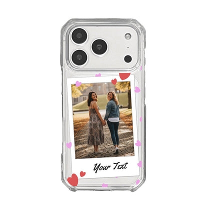 Personalised Pink Hearts Instant Camera Photo Phone case - KODDY
