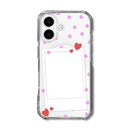 Personalised Pink Hearts Instant Camera Photo Phone case