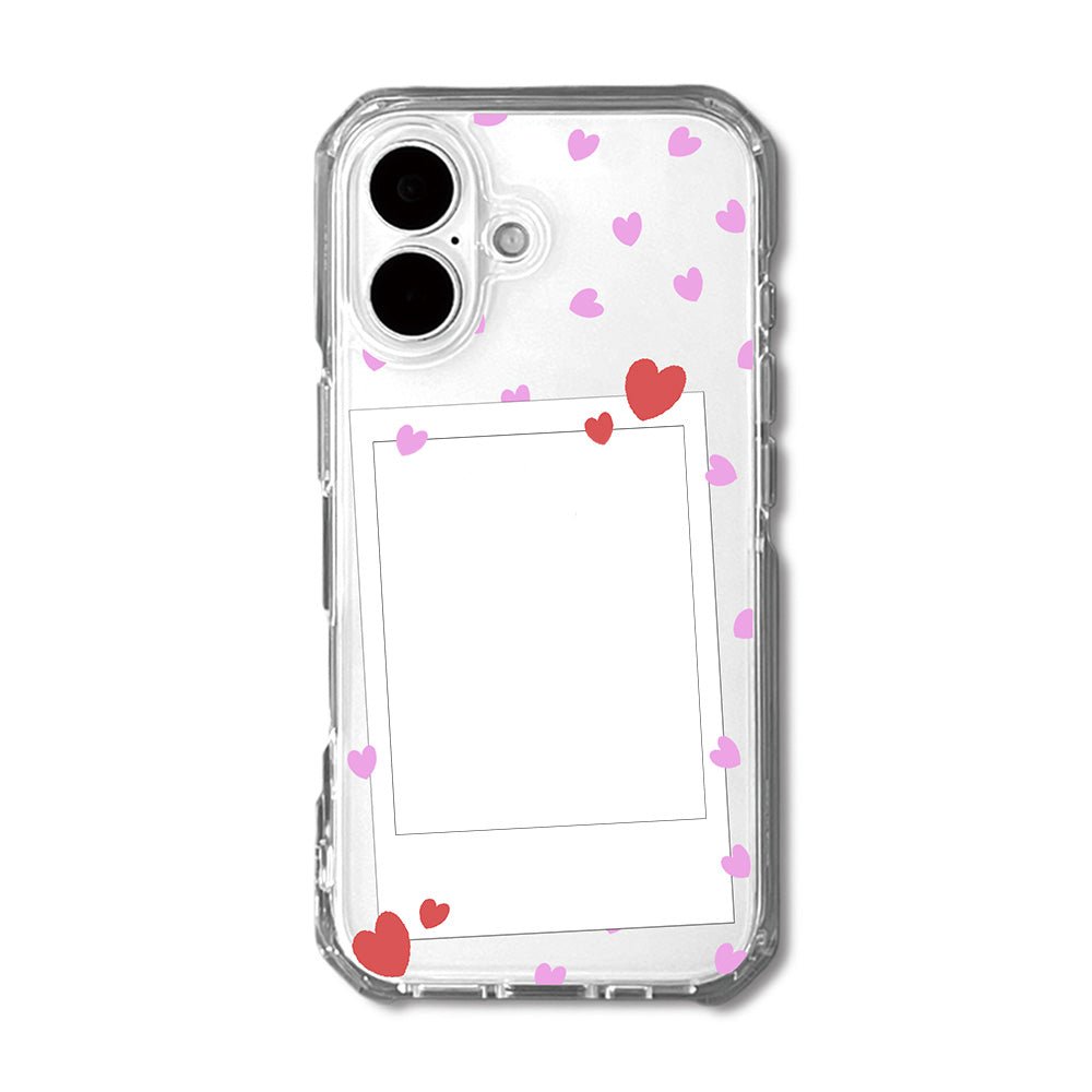 Personalised Pink Hearts Instant Camera Photo Phone case