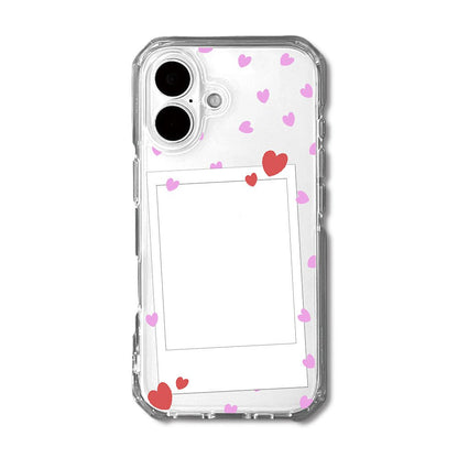 Personalised Pink Hearts Instant Camera Photo Phone case