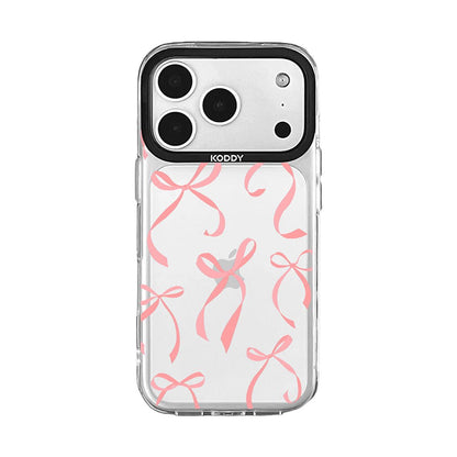 Petite Coral Pink Ribbon Bows iphone case