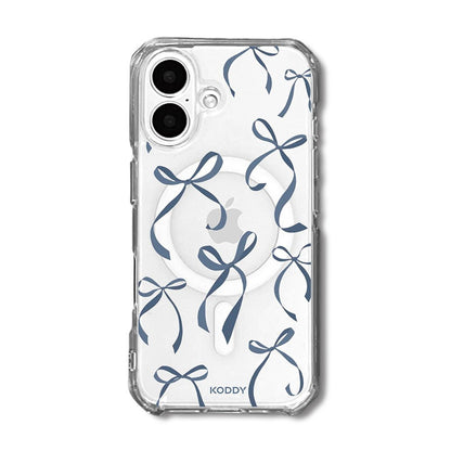 Petite Navy Ribbon Bows Phone Case - KODDY