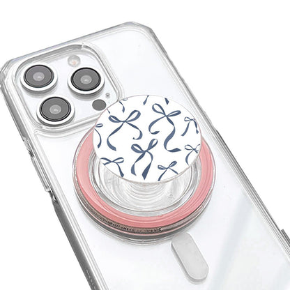 Petite Navy Ribbon Bows Phone Grip - KODDY