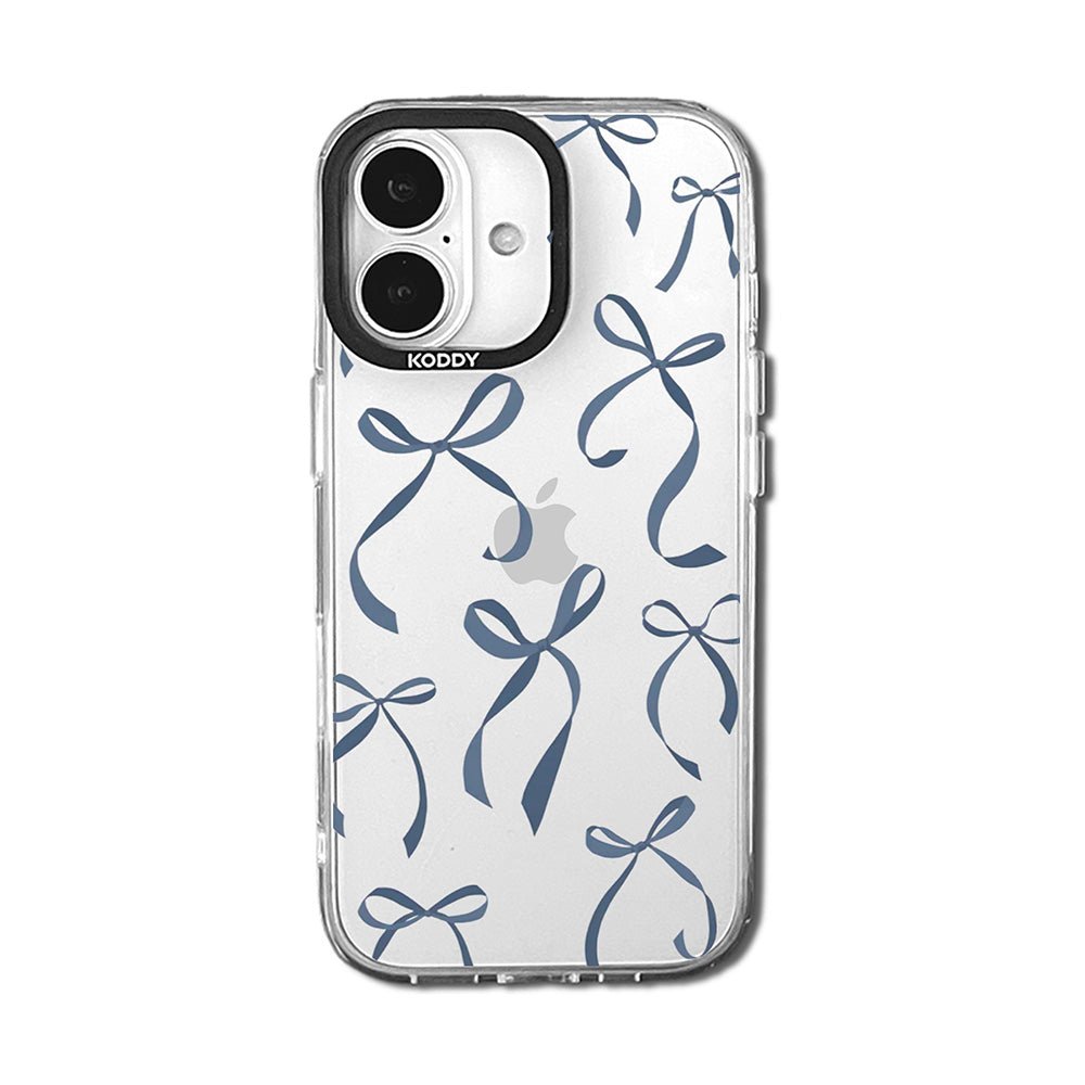 Petite Navy Ribbon Bows Stylish iPhone Case - KODDY