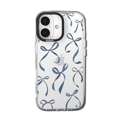 Petite Navy Ribbon Bows Stylish iPhone Case - KODDY