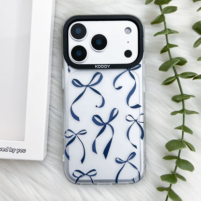 Petite Navy Ribbon Bows Stylish iPhone Case - KODDY