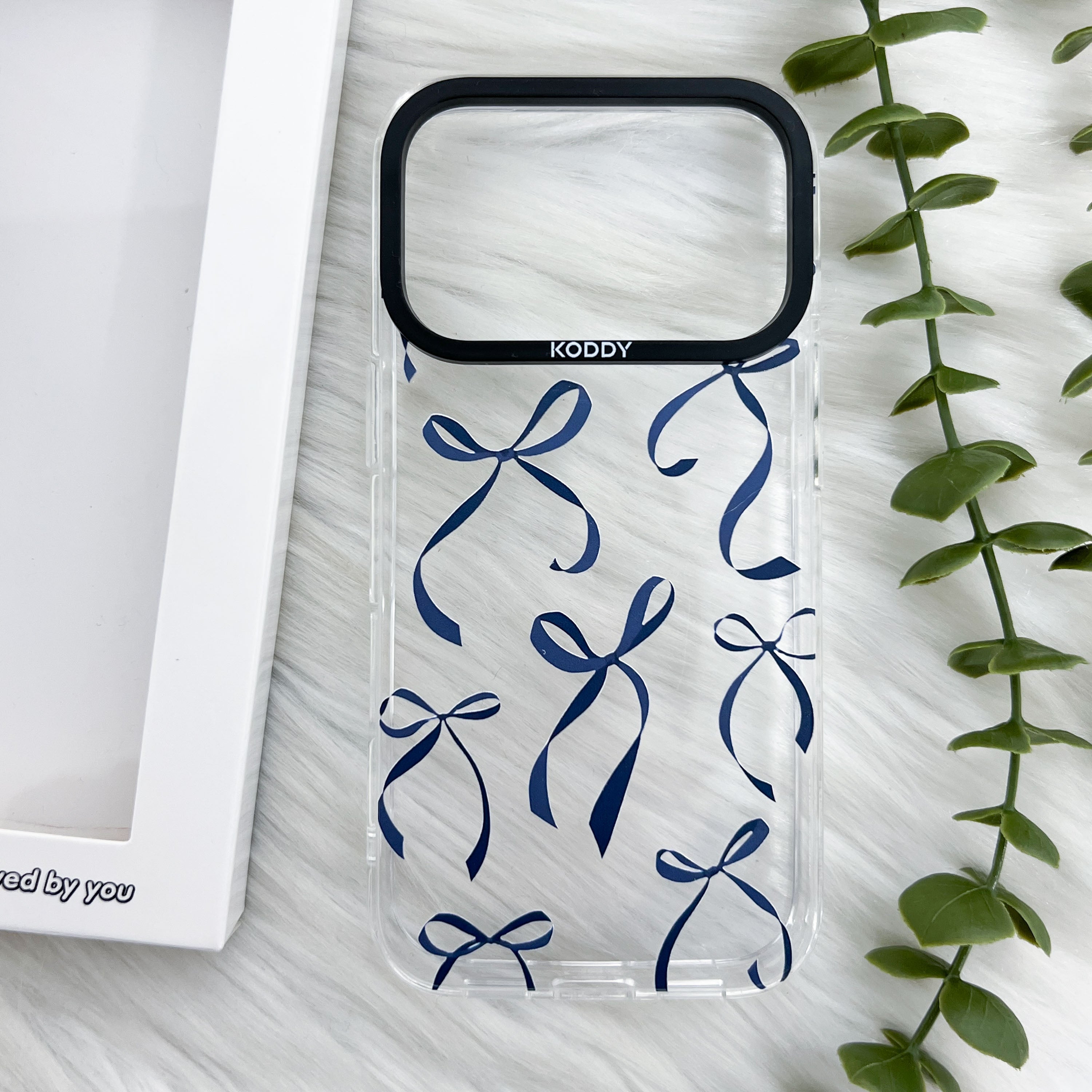 Petite Navy Ribbon Bows Stylish iPhone Case - KODDY