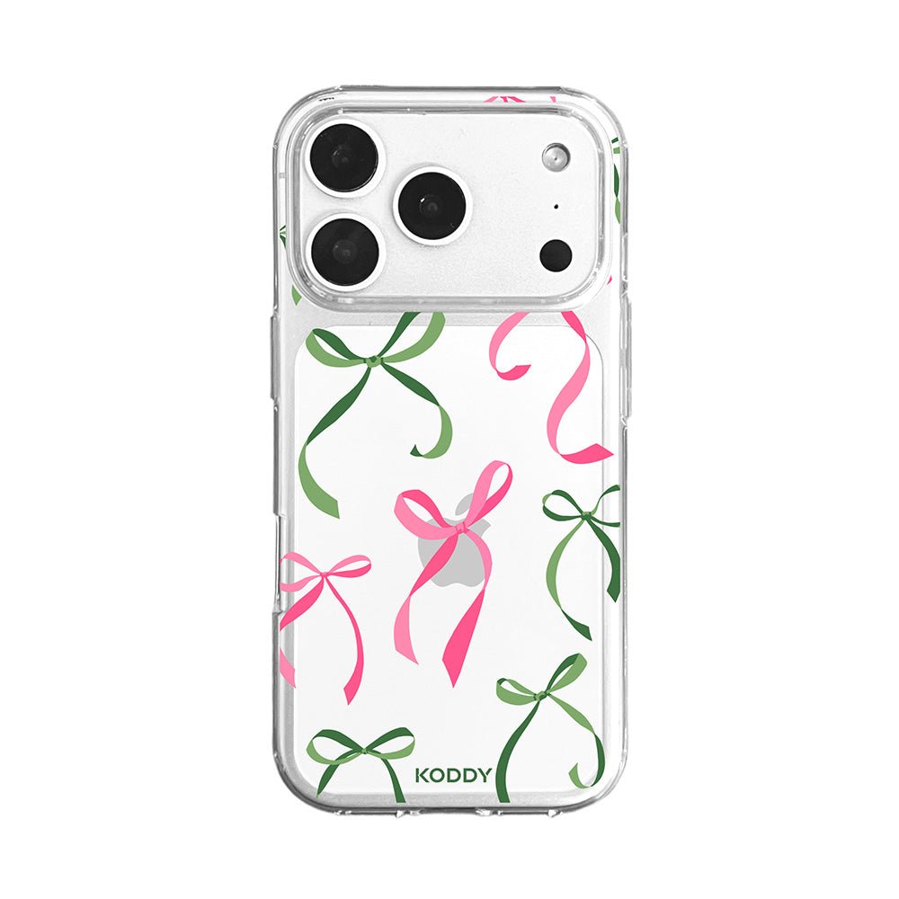 Petite Pink and Green Ribbon Bows Phone Case-KODDY aesthetic iphone case UK
