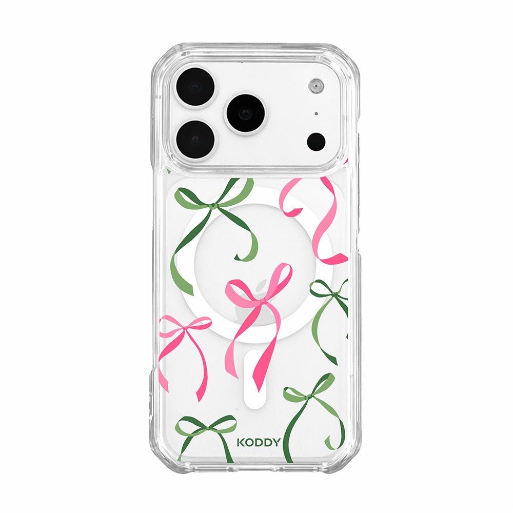 Petite Pink and Green Ribbon Bows Phone Case-KODDY aesthetic iphone case UK