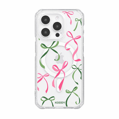 Petite Pink and Green Ribbon Bows Phone Case-KODDY aesthetic iphone case UK