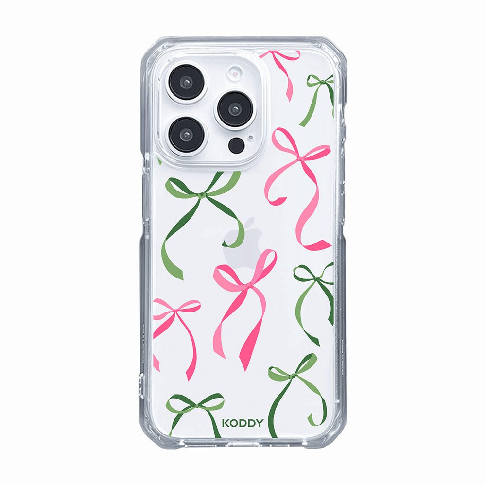 Petite Pink and Green Ribbon Bows Phone Case