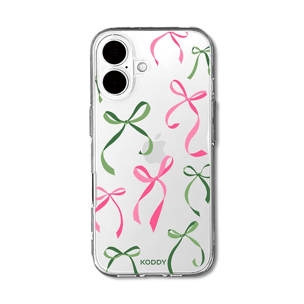Petite Pink and Green Ribbon Bows Phone Case-KODDY aesthetic iphone case UK