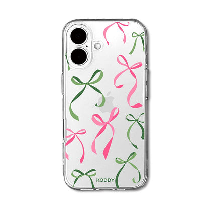 Petite Pink and Green Ribbon Bows Phone Case-KODDY aesthetic iphone case UK