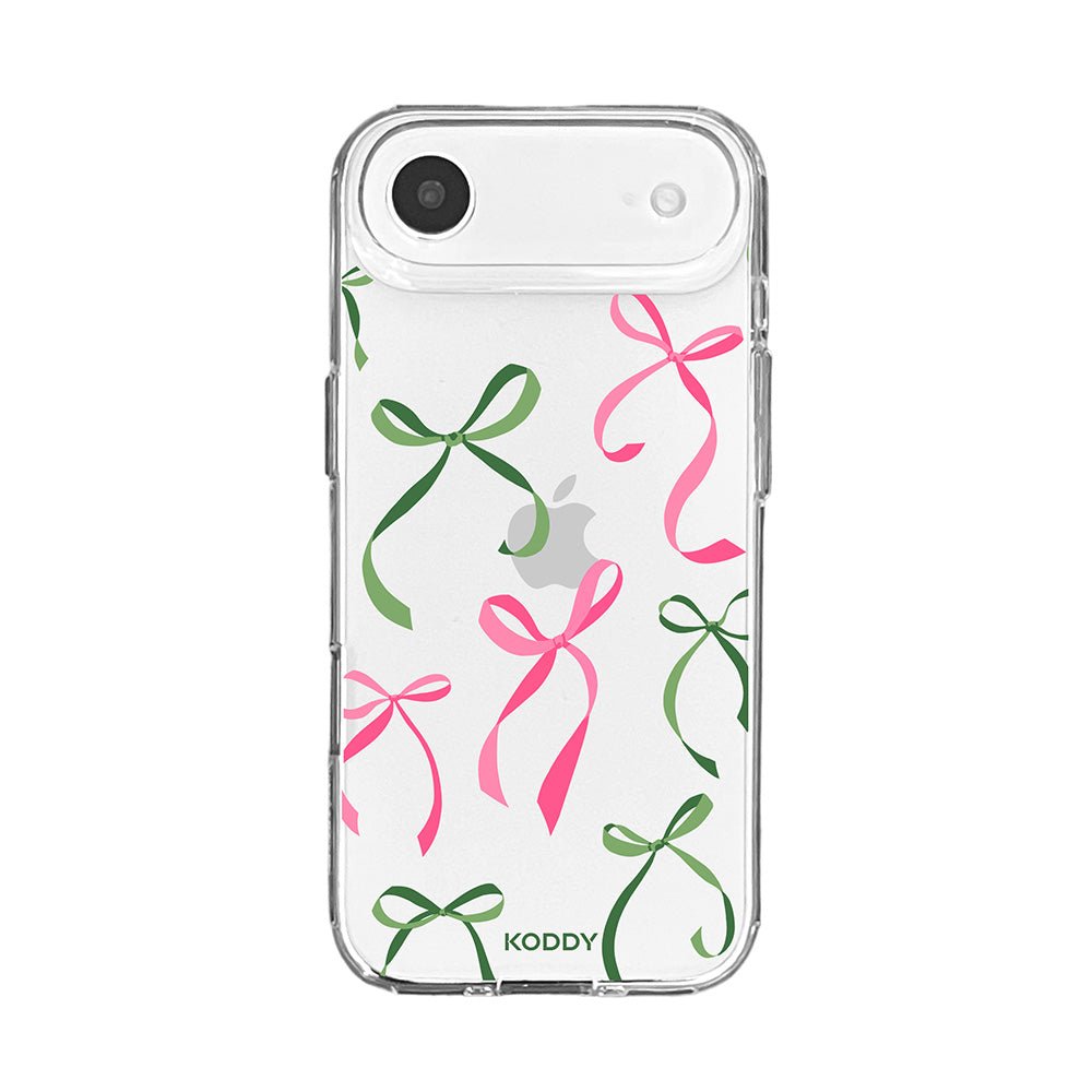 Petite Pink and Green Ribbon Bows Phone Case-KODDY aesthetic iphone case UK