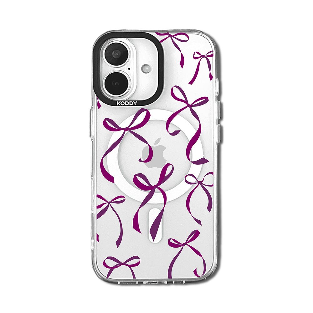 Petite Purple Ribbon Bows iPhone Case