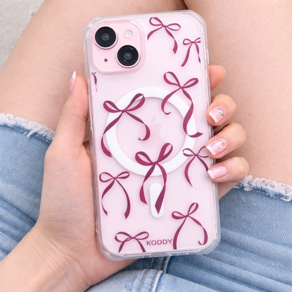 Petite Purple Ribbon Bows Phone Case - KODDY