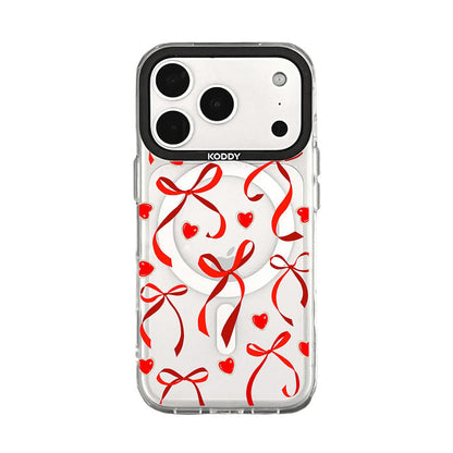 Pink Bubble Pattern Hearts iPhone Case - KODDY