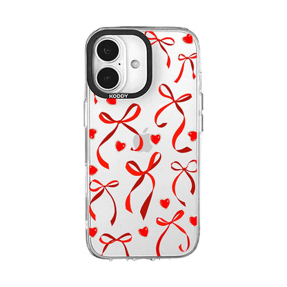 Pink Bubble Pattern Hearts iPhone Case - KODDY