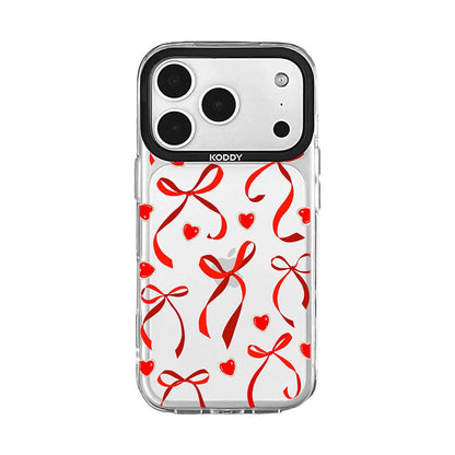 Pink Bubble Pattern Hearts iPhone Case - KODDY