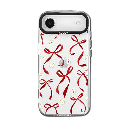 Petite Red Ribbon Bows and Snowmen iPhone Case