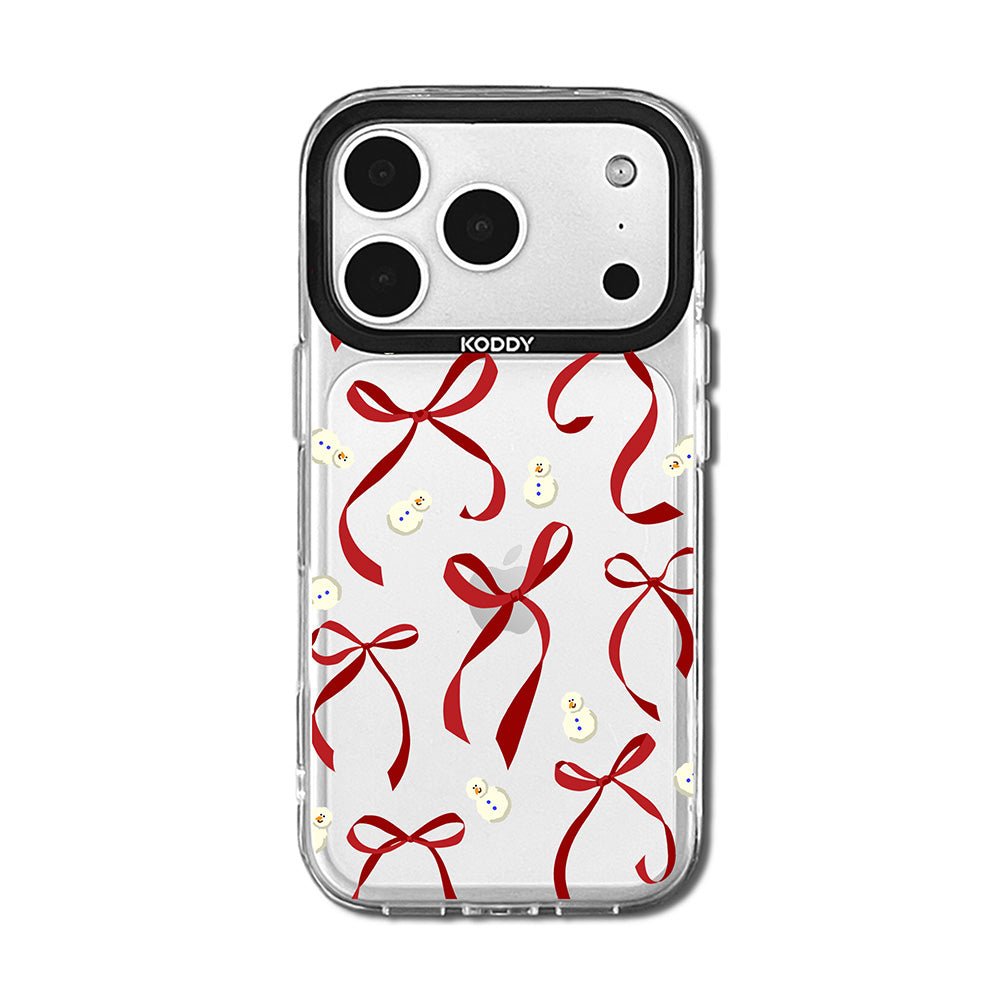 Petite Red Ribbon Bows and Snowmen iPhone Case