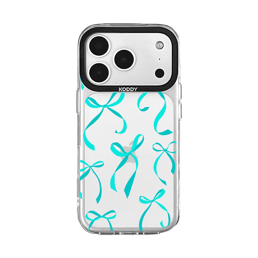Petite Turquoise Ribbon Bows iPhone Case