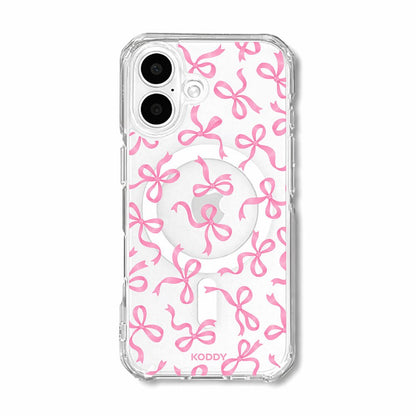 Pink Bow Aesthetic Clear Phone Case-KODDY aesthetic iphone case UK