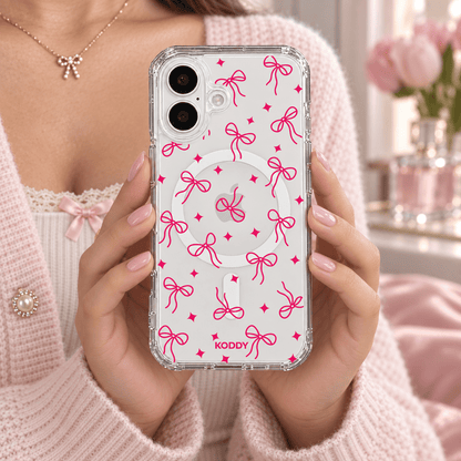 Pink Bow & Sparkle Aesthetic Phone Case-KODDY aesthetic iphone case UK