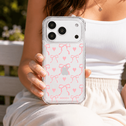 Pink Bows and Hearts Phone case-KODDY aesthetic iphone case UK