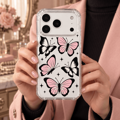 Pink Butterfly & Sparkle Aesthetic Phone Case-KODDY aesthetic iphone case UK