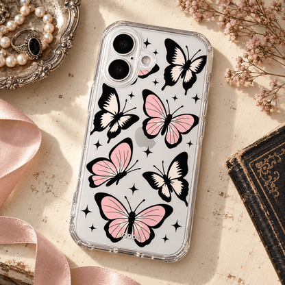 Pink Butterfly & Sparkle Aesthetic Phone Case-KODDY aesthetic iphone case UK