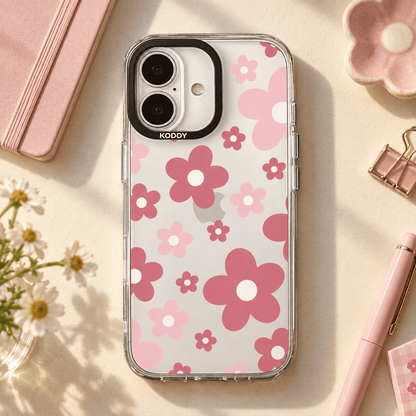 Pink Daisy Aesthetic Floral iPhone Case-KODDY aesthetic iphone case UK