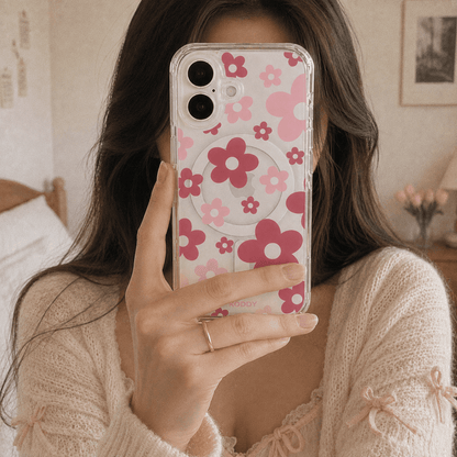 Pink Daisy Aesthetic Floral Phone Case-KODDY aesthetic iphone case UK
