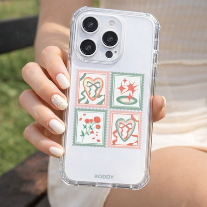 Pink Green Stamp Phone Case - KODDY aesthetic iphone case UK