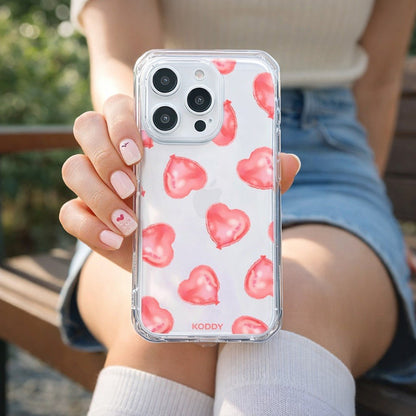 Pink Heart Balloons Phone Case - KODDY aesthetic iphone case UK