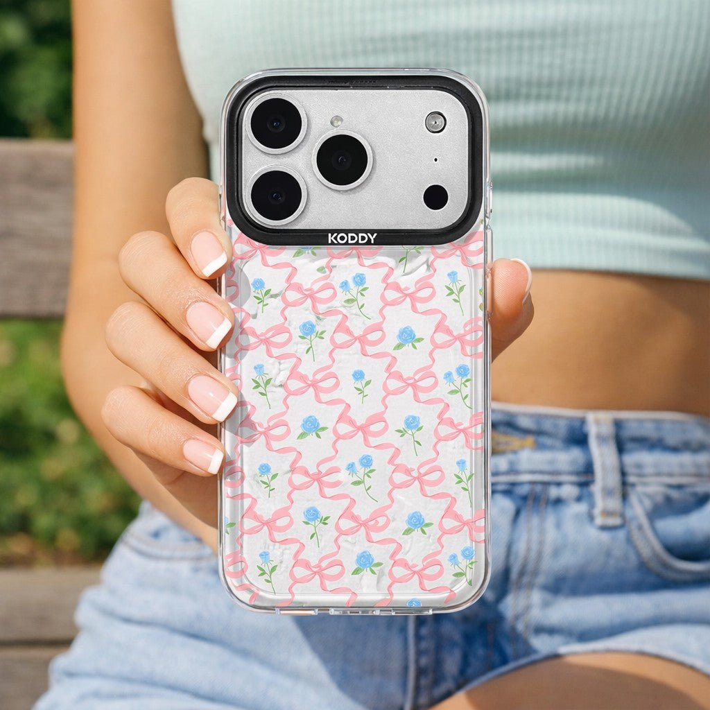 Pink Ribbon and Rose iPhone Case - KODDY aesthetic iphone case UK