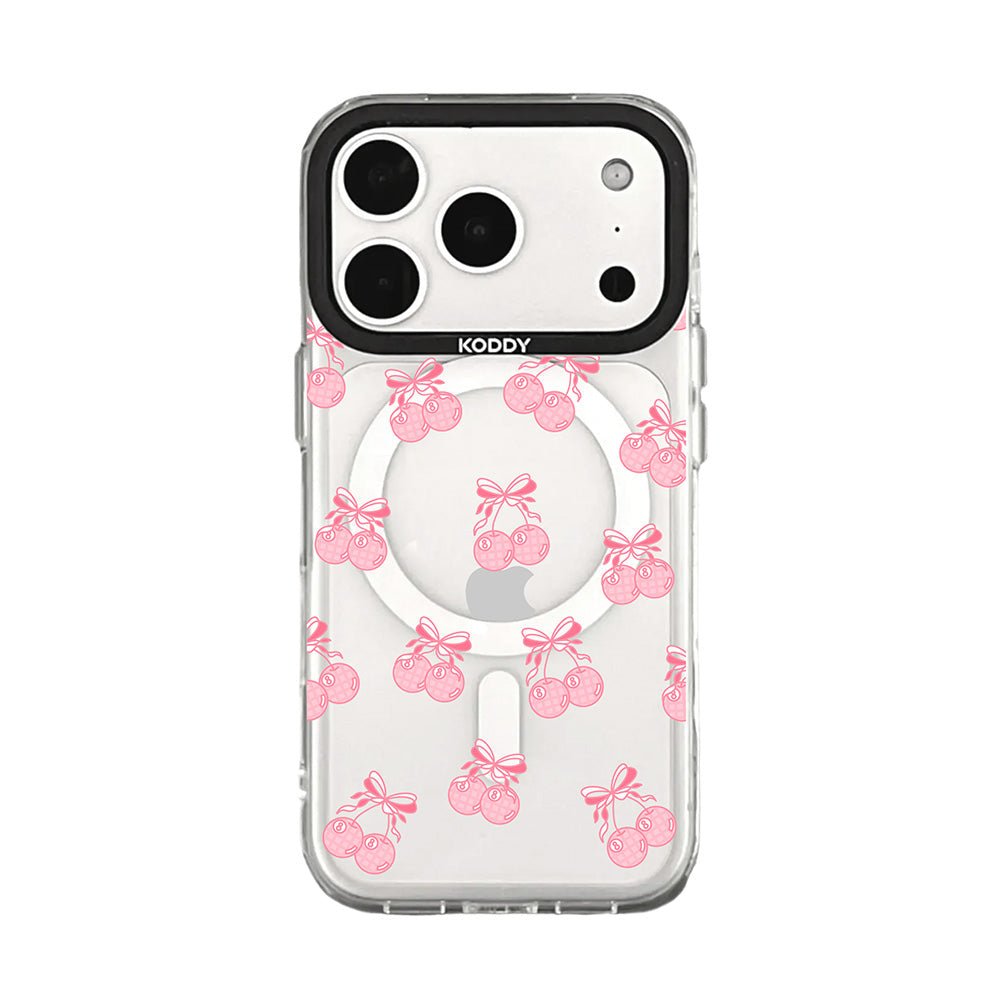 Pink Bubble Pattern Hearts iPhone Case - KODDY