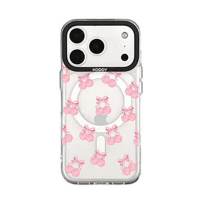 Pink Bubble Pattern Hearts iPhone Case - KODDY