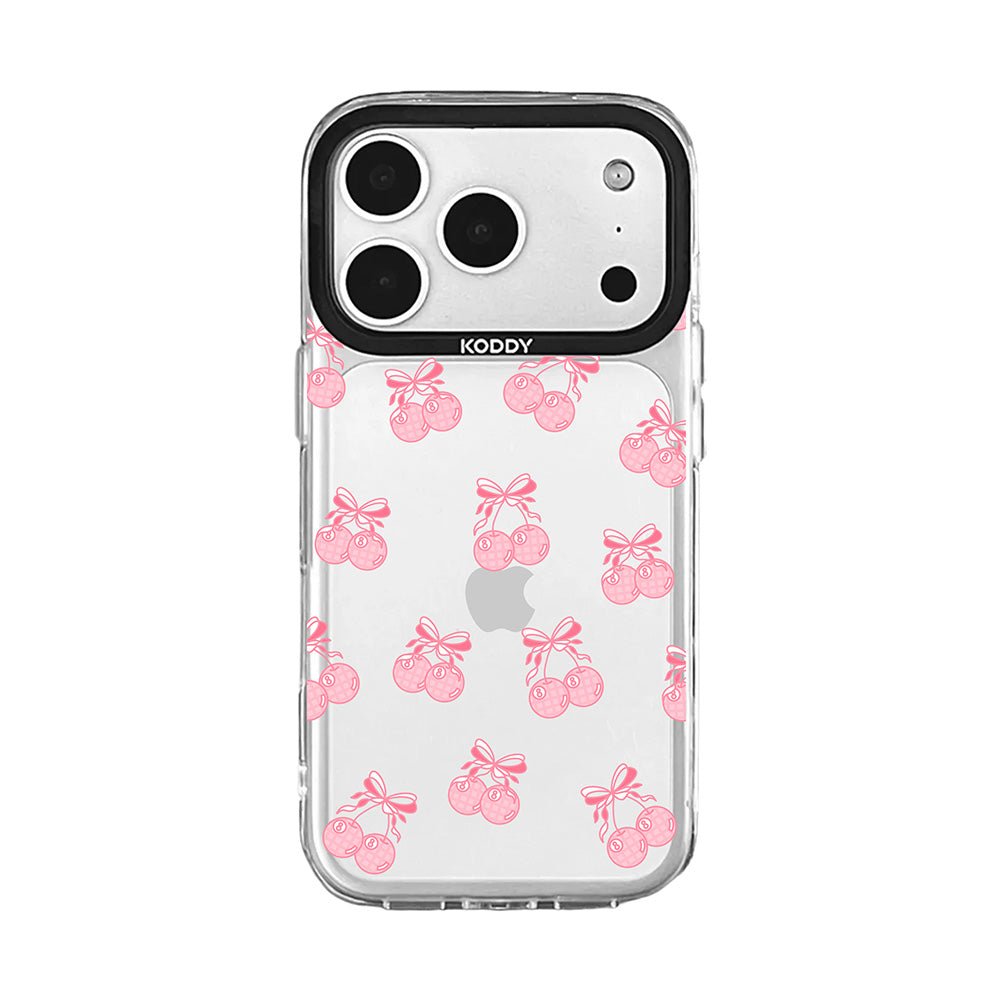 Pink Bubble Pattern Hearts iPhone Case - KODDY