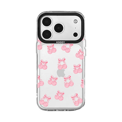 Pink Bubble Pattern Hearts iPhone Case - KODDY