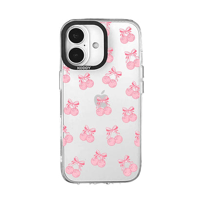 Pink Bubble Pattern Hearts iPhone Case - KODDY