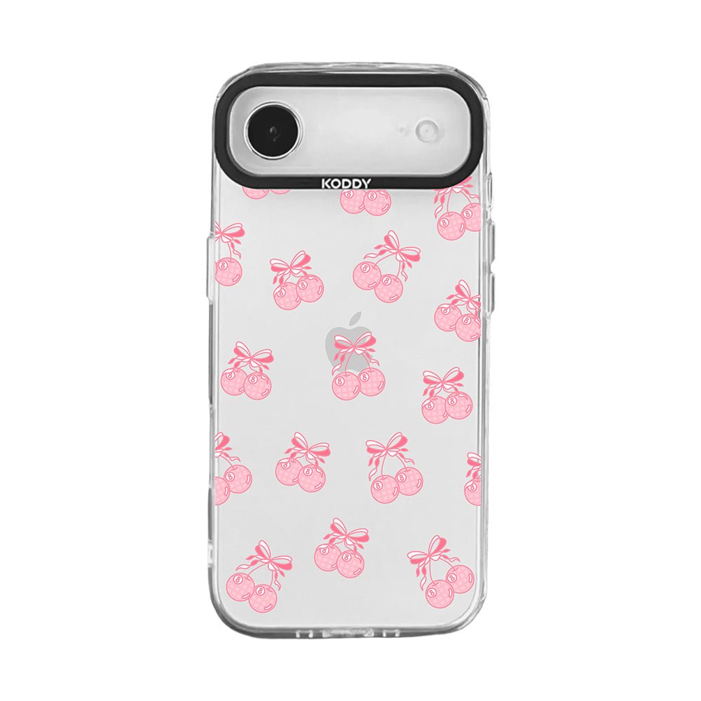 Pink Bubble Pattern Hearts iPhone Case - KODDY