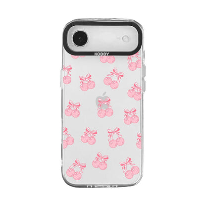 Pink Bubble Pattern Hearts iPhone Case - KODDY