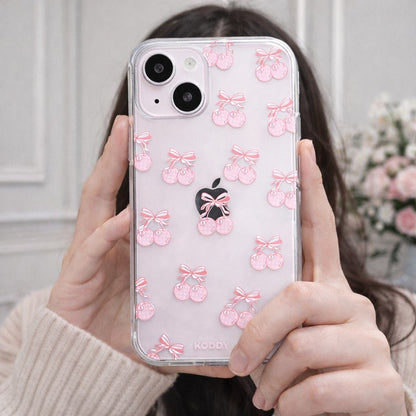 Pink Ribbon Cherry Pool Balls Phone Case - KODDY