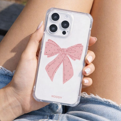 Polka Dot Pink Ribbon Phone Case - KODDY aesthetic iphone case UK