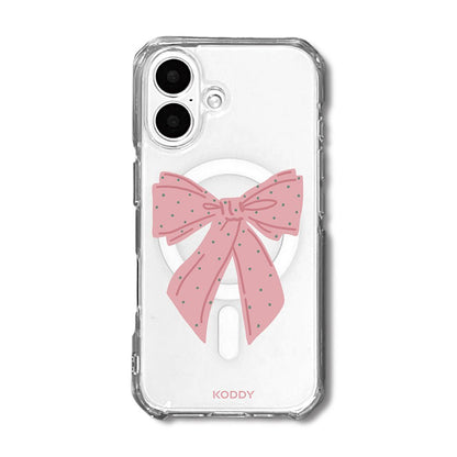 Polka Dot Pink Ribbon Phone Case - KODDY