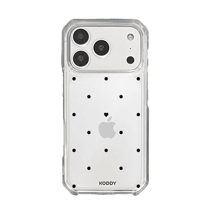 Polka Dot with Love in Black Phone Case - KODDY