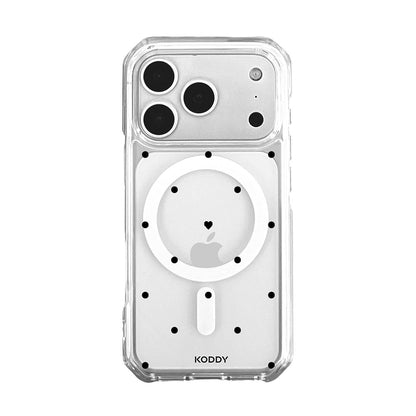 Polka Dot with Love in Black Phone Case - KODDY