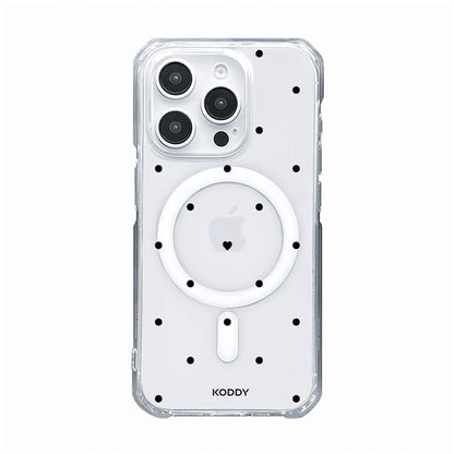 Polka Dot with Love in Black Phone Case - KODDY