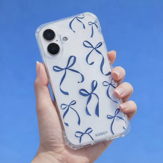 Petite Navy Ribbon Bows Phone Case